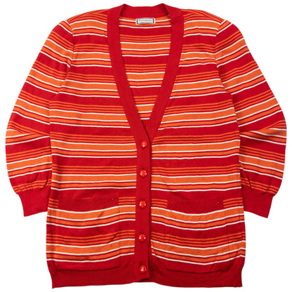 Vintage 80s YSL Yves Saint Laurent Striped Cardigan Womens Size M
