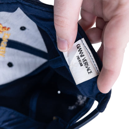 Vintage 2000s Versace Jeans Couture Embroidered Wool Hat