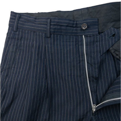 Vintage 90s Comme Des Garçons HOMME Pinstripe Pleated Trousers Size W30