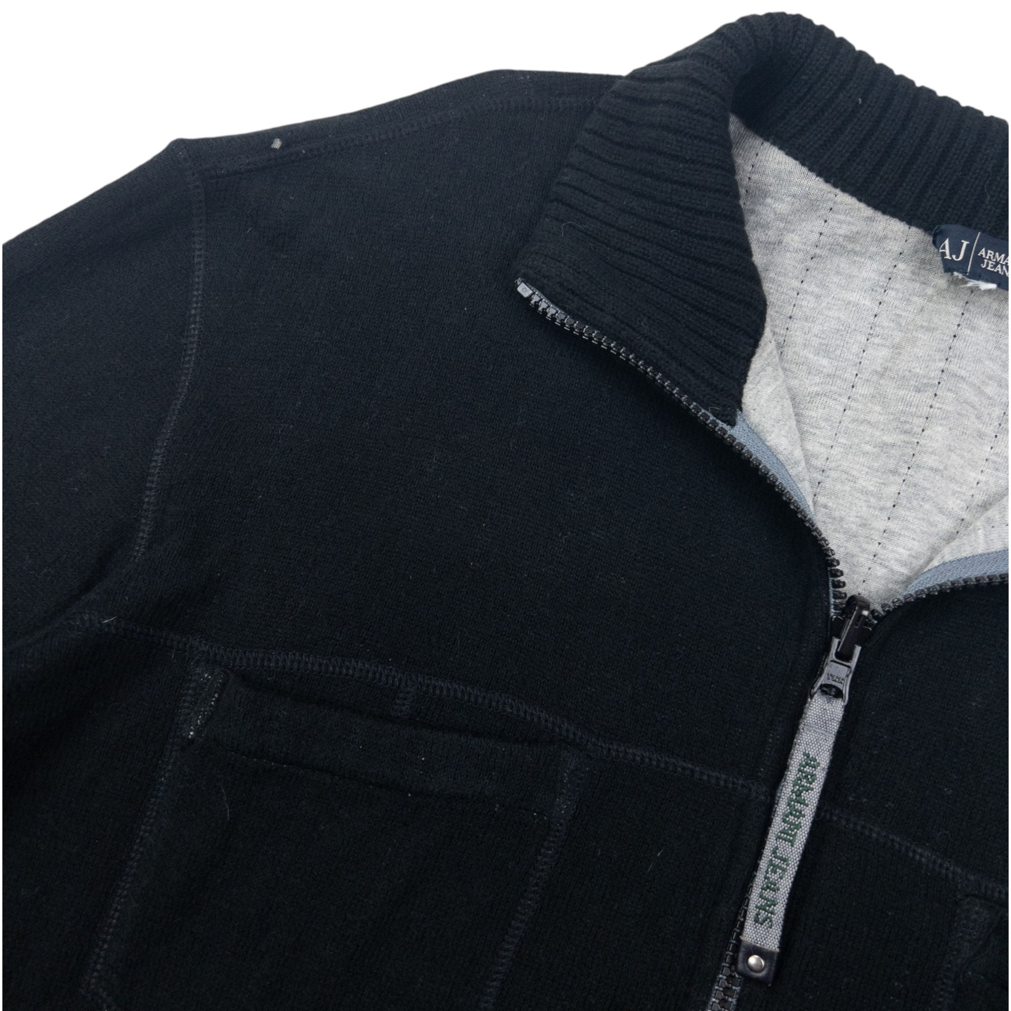 Vintage Armani Jeans Reversible Zip Up Jumper Size M