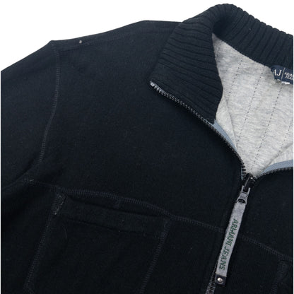 Vintage Armani Jeans Reversible Zip Up Jumper Size M