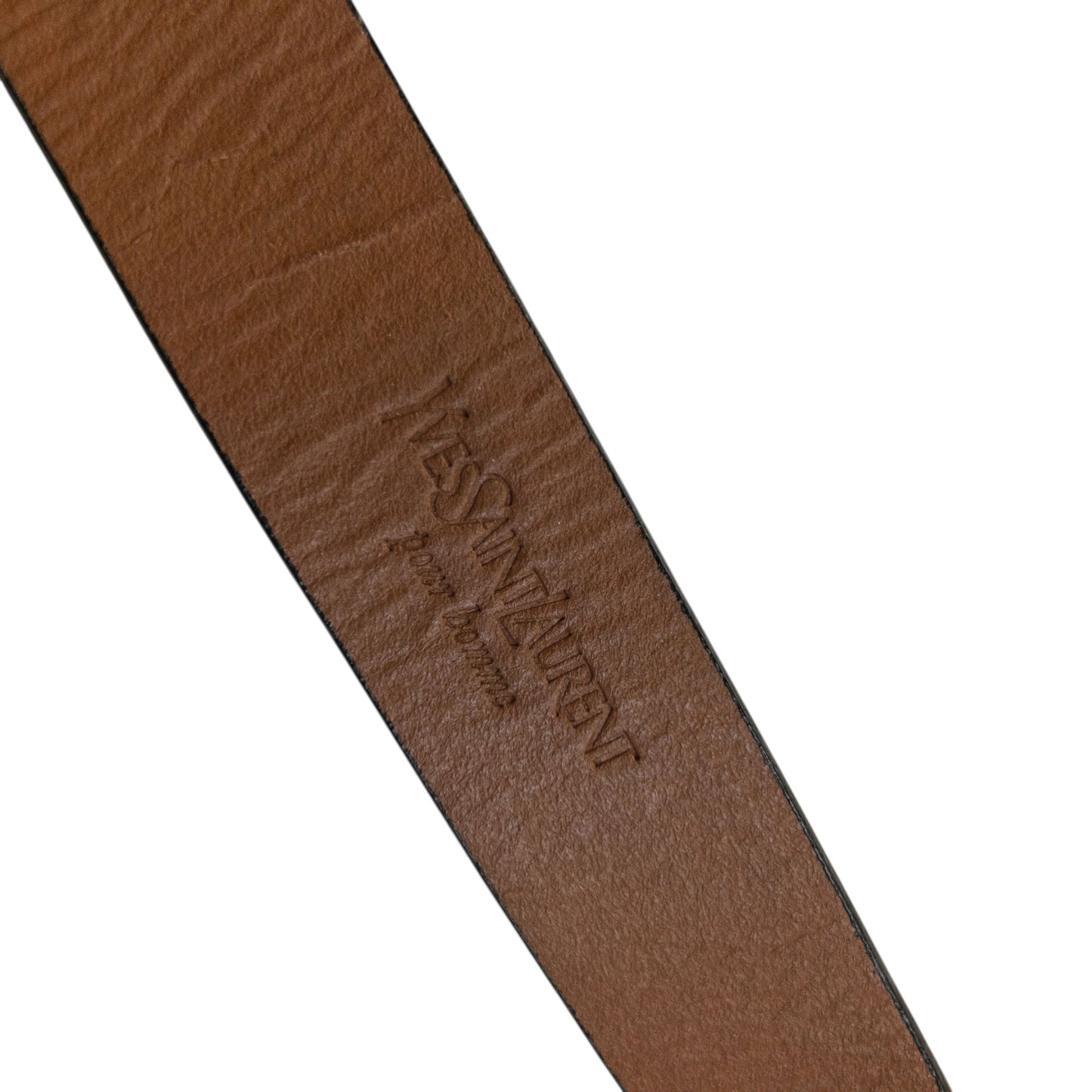 Vintage 90s YSL Yves Saint Laurent Leather Belt Size XL