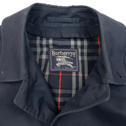 Vintage 90s Burberry Nova Check Lined Trench Jacket Size L