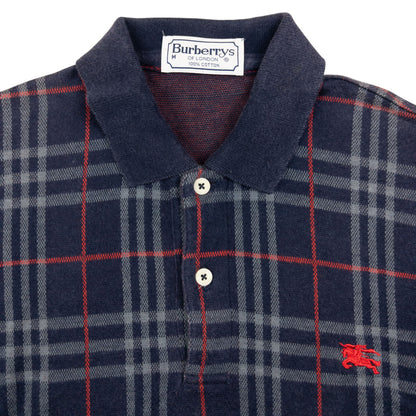 Vintage Burberry Nova Check Polo Shirt Size M