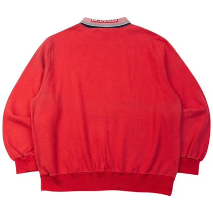 Vintage 90s Balenciaga Polo Sweatshirt Size M