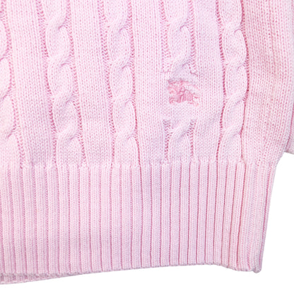 Vintage 90s Burberry Knit Jumper in pink (cotton), photo 4