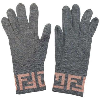 Vintage Fendi Monogram Wool Gloves
