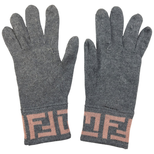 Vintage Fendi Monogram Wool Gloves