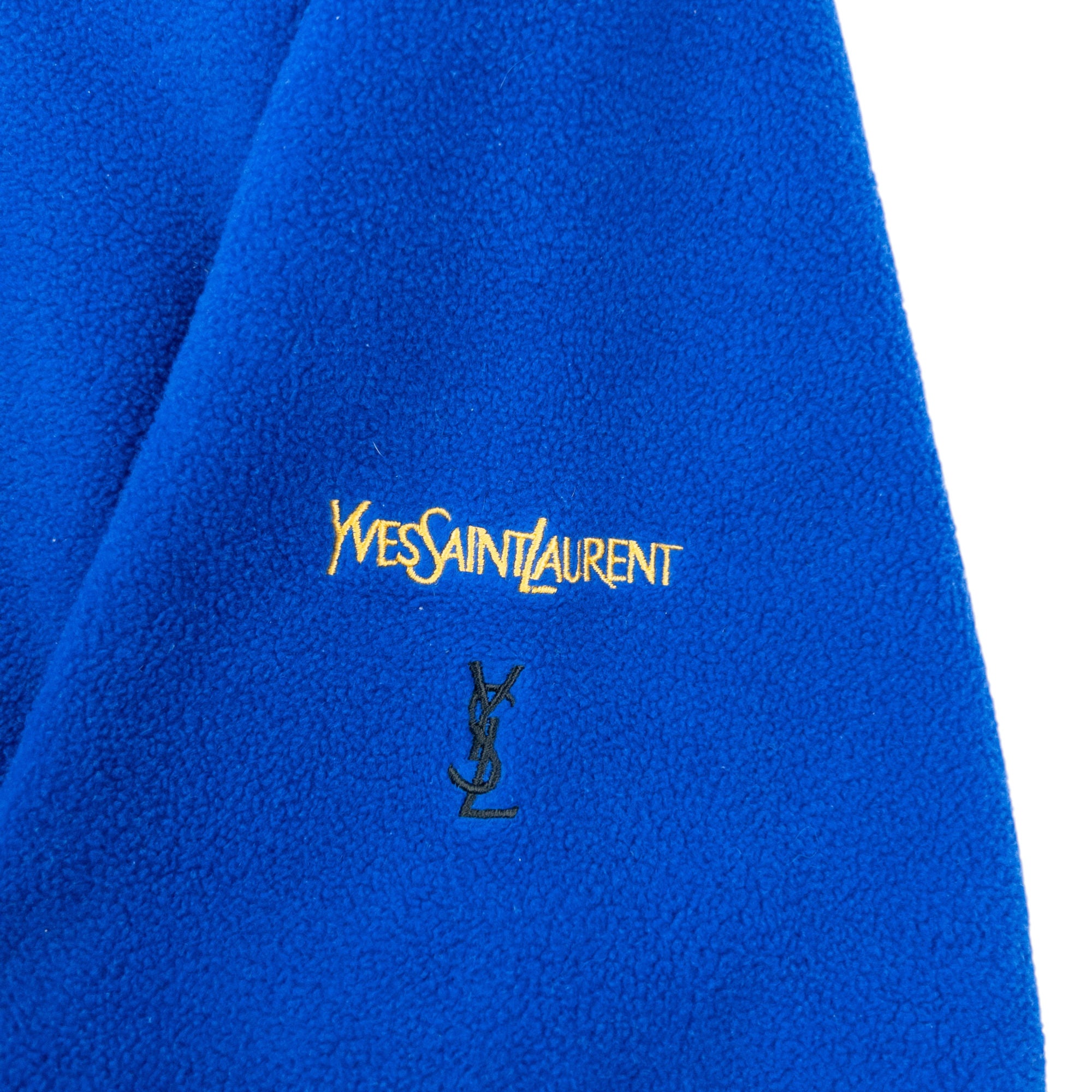 Vintage 2000s YSL Yves Saint Laurent Q Zip Fleece Sweatshirt Size XL