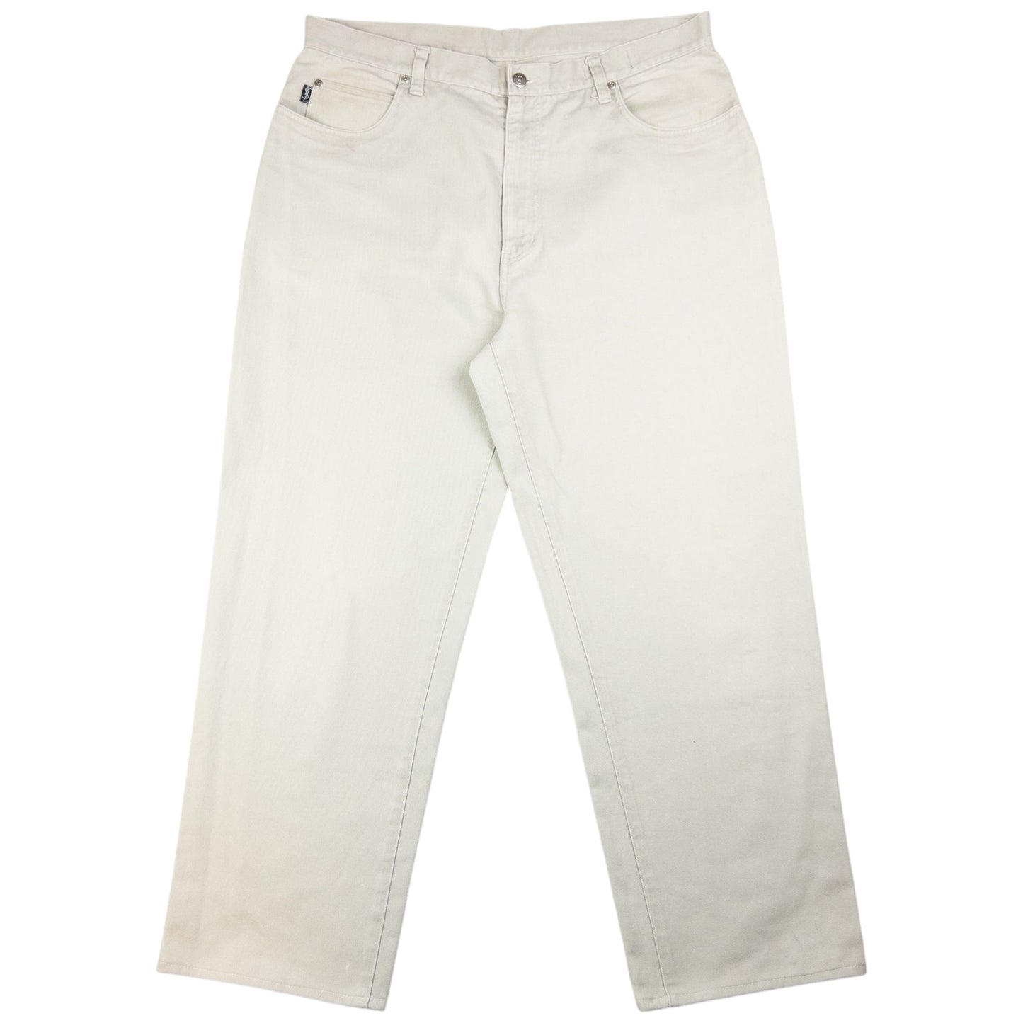 Vintage YSL Yves Saint Laurent Embossed Denim Jeans Size W37