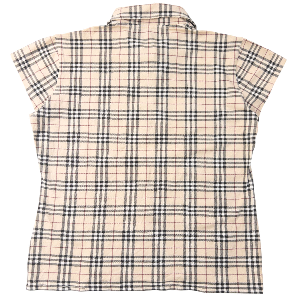 Vintage 2000s Burberry Nova Check Polo Shirt in beige (cotton 8% lycra), photo 2