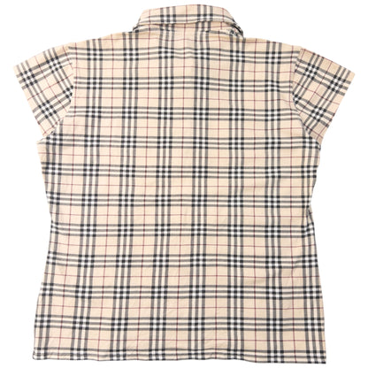Vintage 2000s Burberry Nova Check Polo Shirt in beige (cotton 8% lycra), photo 2