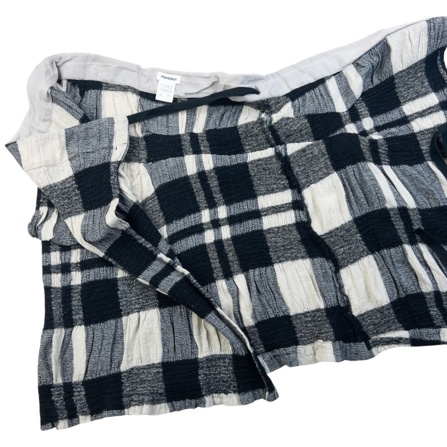 Vintage 90s Plantation By Issey Miyake Checkered Wrap Skirt Womens Size W32