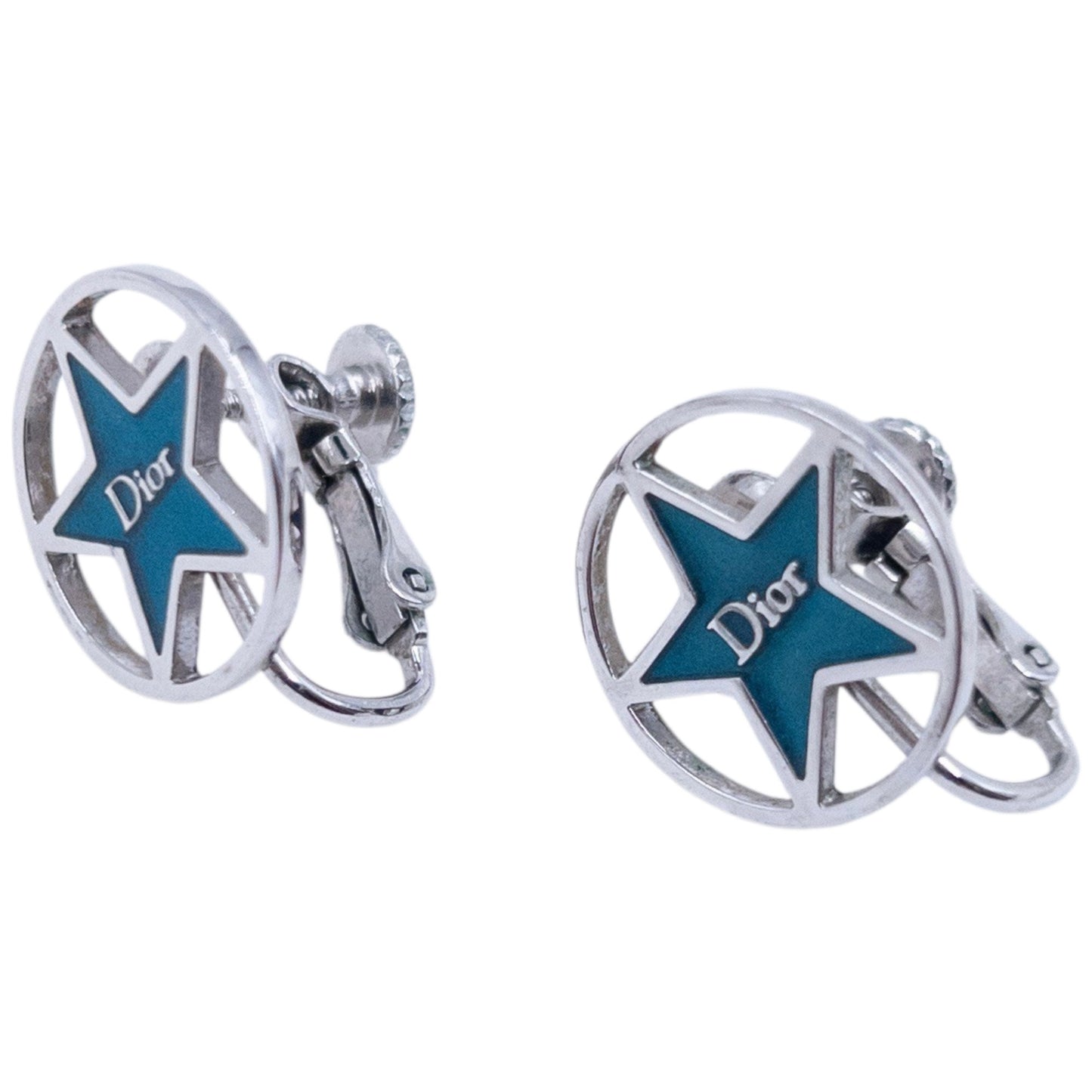 Vintage 2000s Dior By John Galliano Star Cut-Out Clip-On Earrings