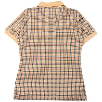 Vintage 90s Burberry Nova Check Polo Shirt in beige (cotton), photo 2