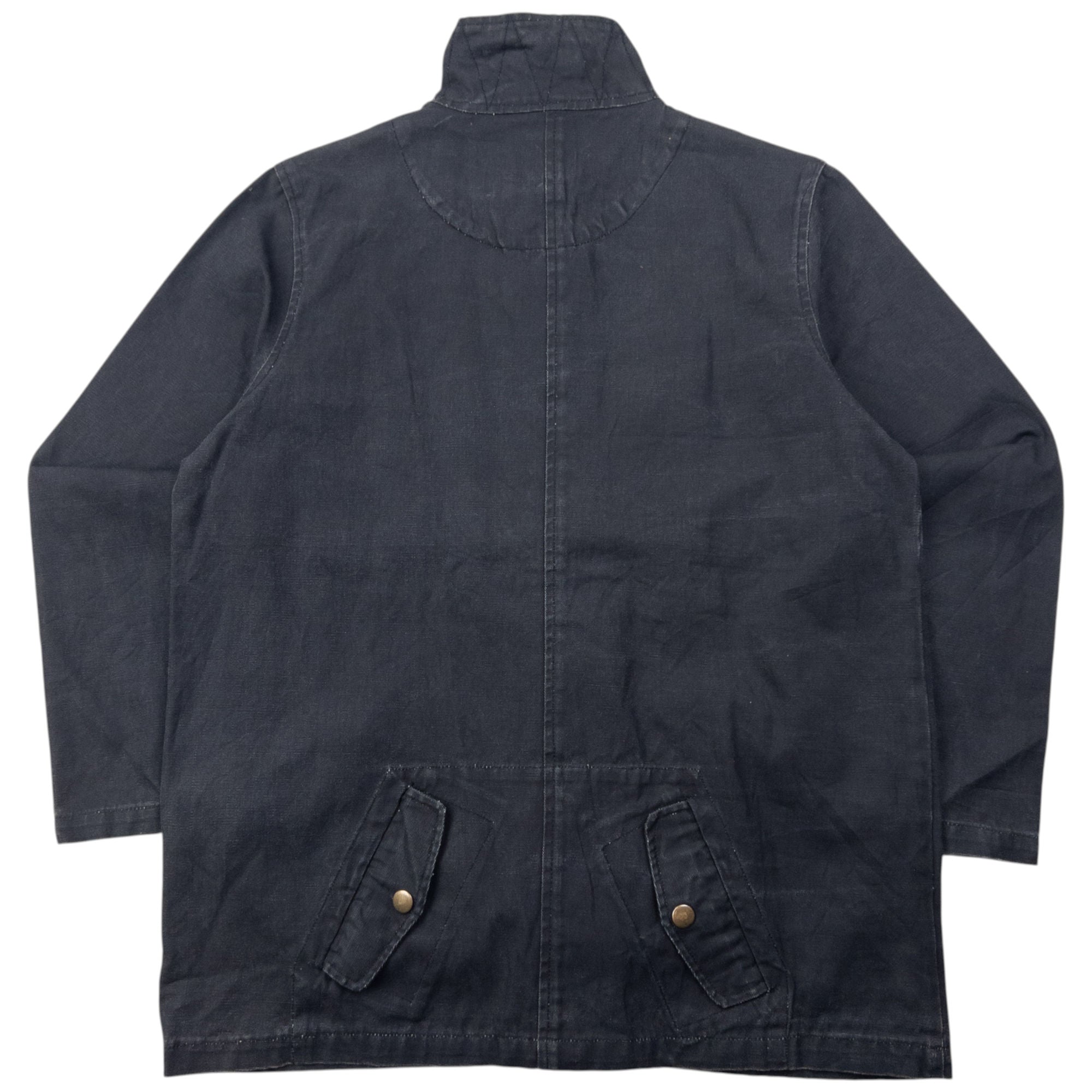 Vintage 2000s PPFM Zip Up Denim Cargo Jacket Size M