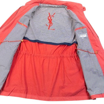 Vintage 80s YSL Yves Saint Laurent Zip Up Jacket in red, photo 4
