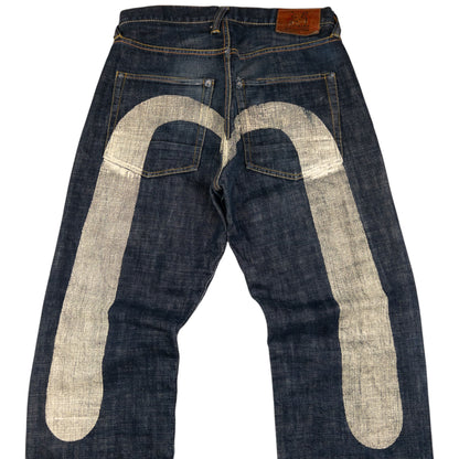 Vintage Evisu Painted Daicock Japanese Denim Jeans Size W32