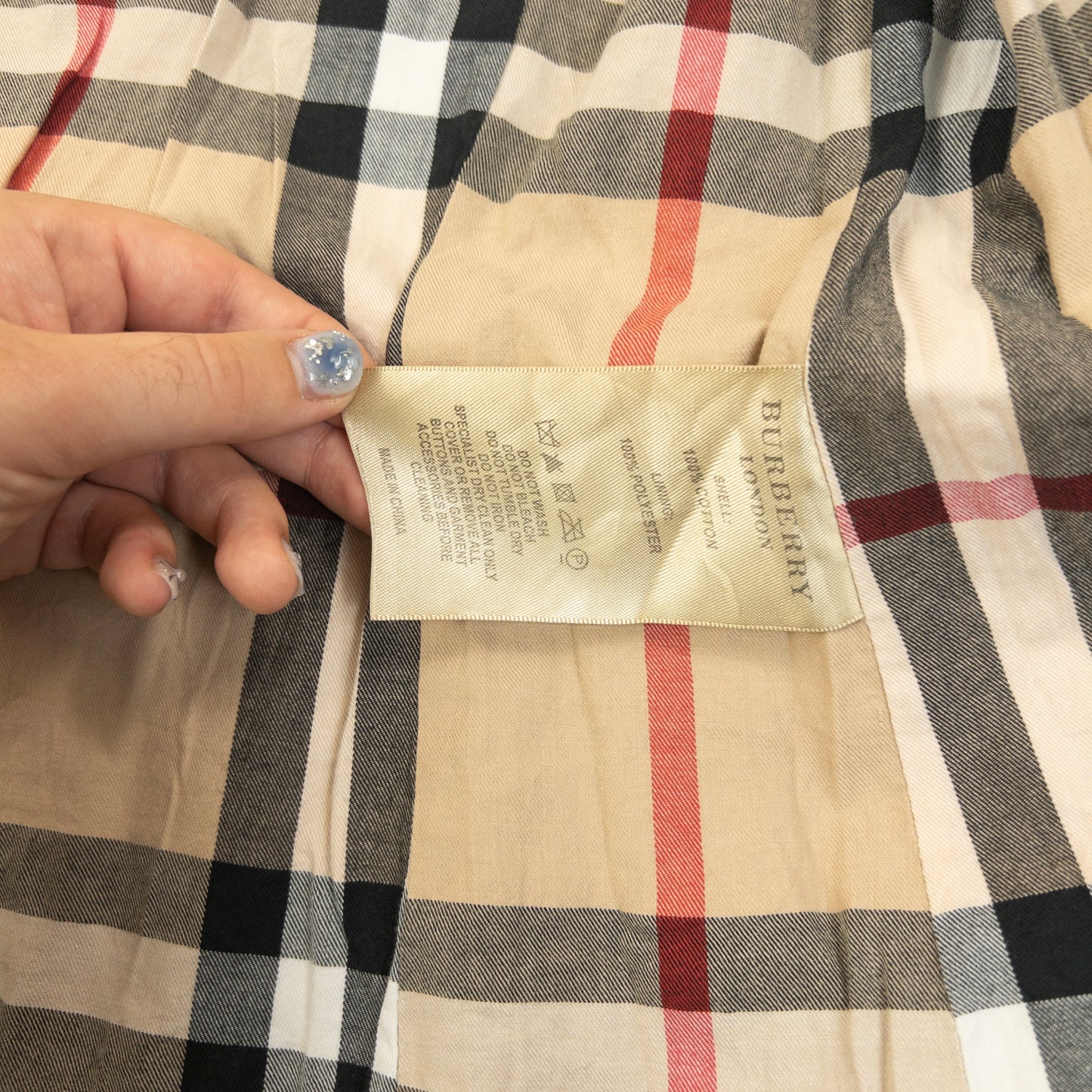 Vintage 2000s Burberry Nova Check Lined Trench Jacket Womens Size S