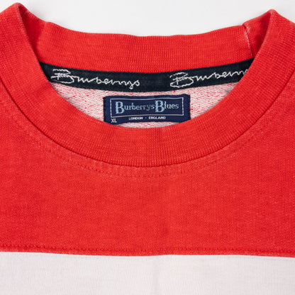 Vintage 90s Burberry Blues GB-1 Striped Sweatshirt Size XL