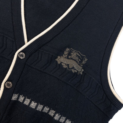 Vintage 90s Burberry Button Up Sweater Vest SAMPLE Size S