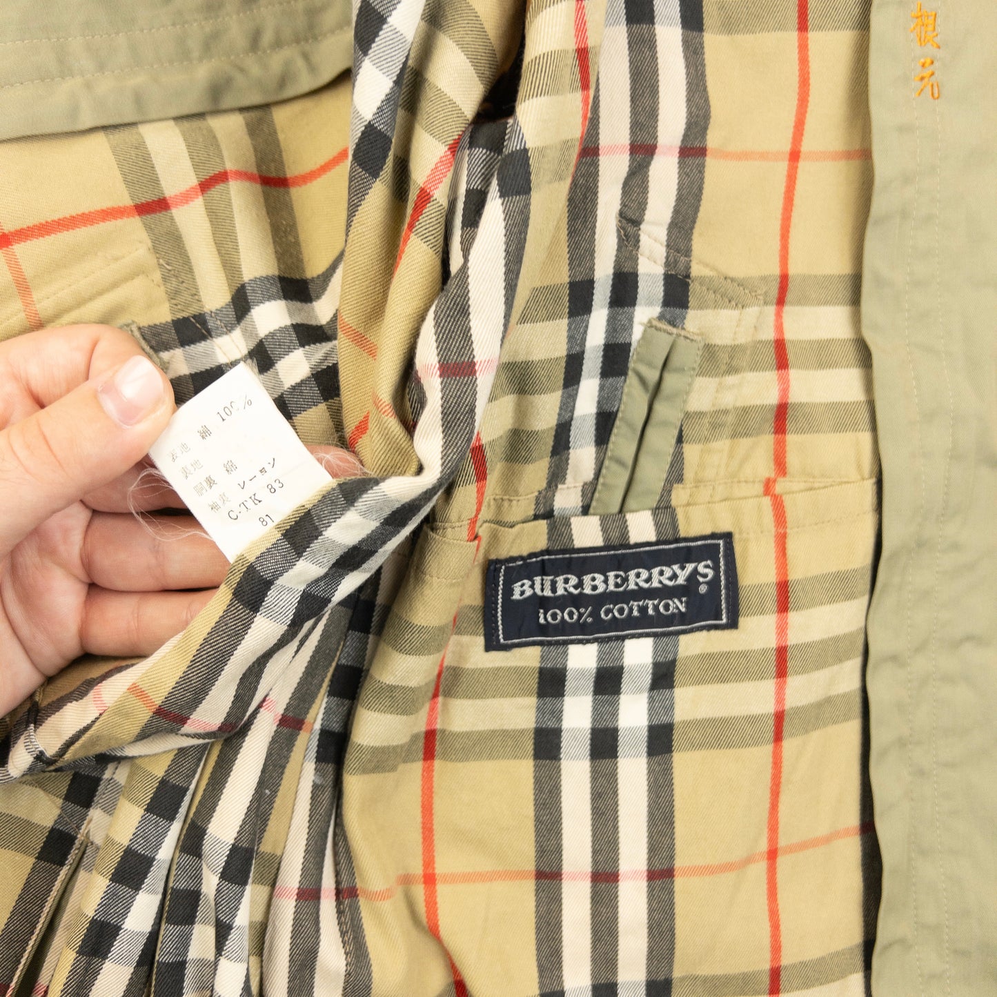 Vintage 90s Burberry Nova Check Lined Trench Jacket Womens Size S