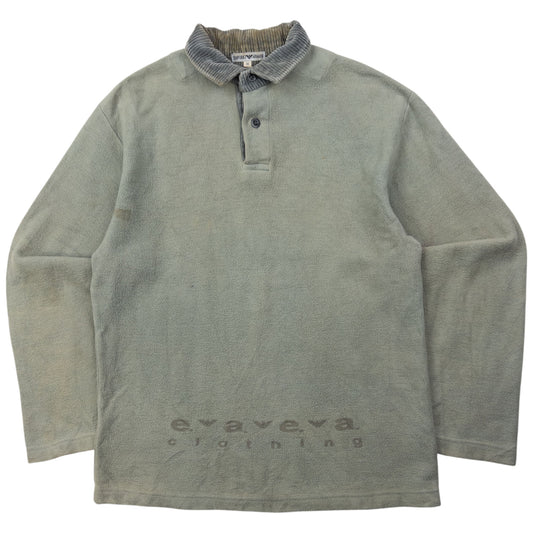 Vintage Emporio Armani Fleece Polo Sweatshirt Size M