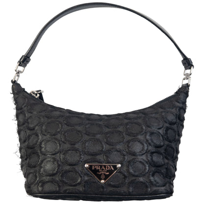 Vintage 2000s Prada Polka Dot Baguette Shoulder Bag