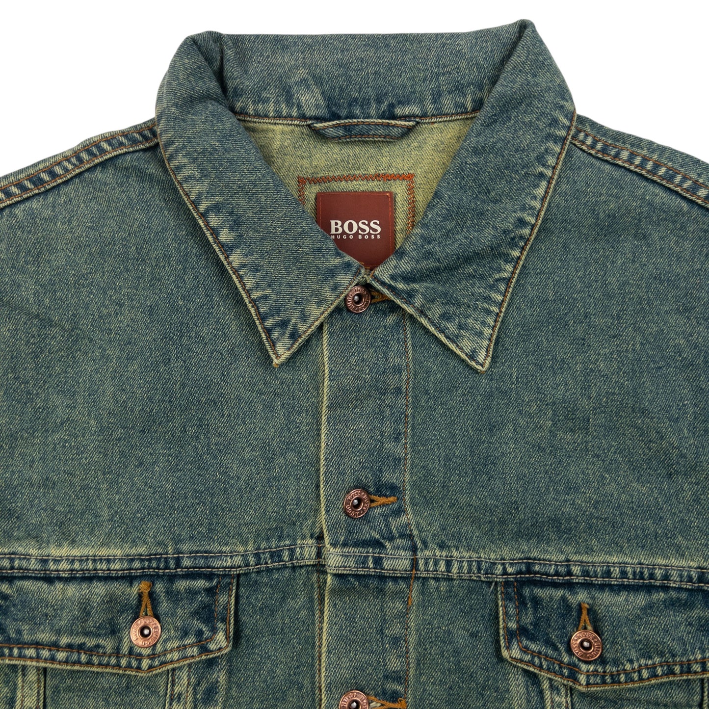 Vintage 90s Hugo Boss Button Up Denim Jacket Size S