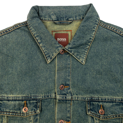 Vintage 90s Hugo Boss Button Up Denim Jacket Size S