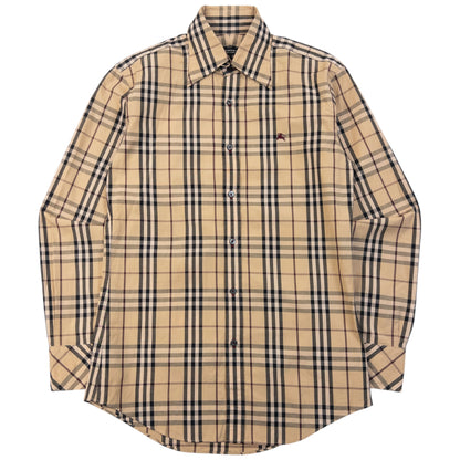Vintage 2000s Burberry Black Label Nova Check Long Sleeve Button Up Shirt Size S