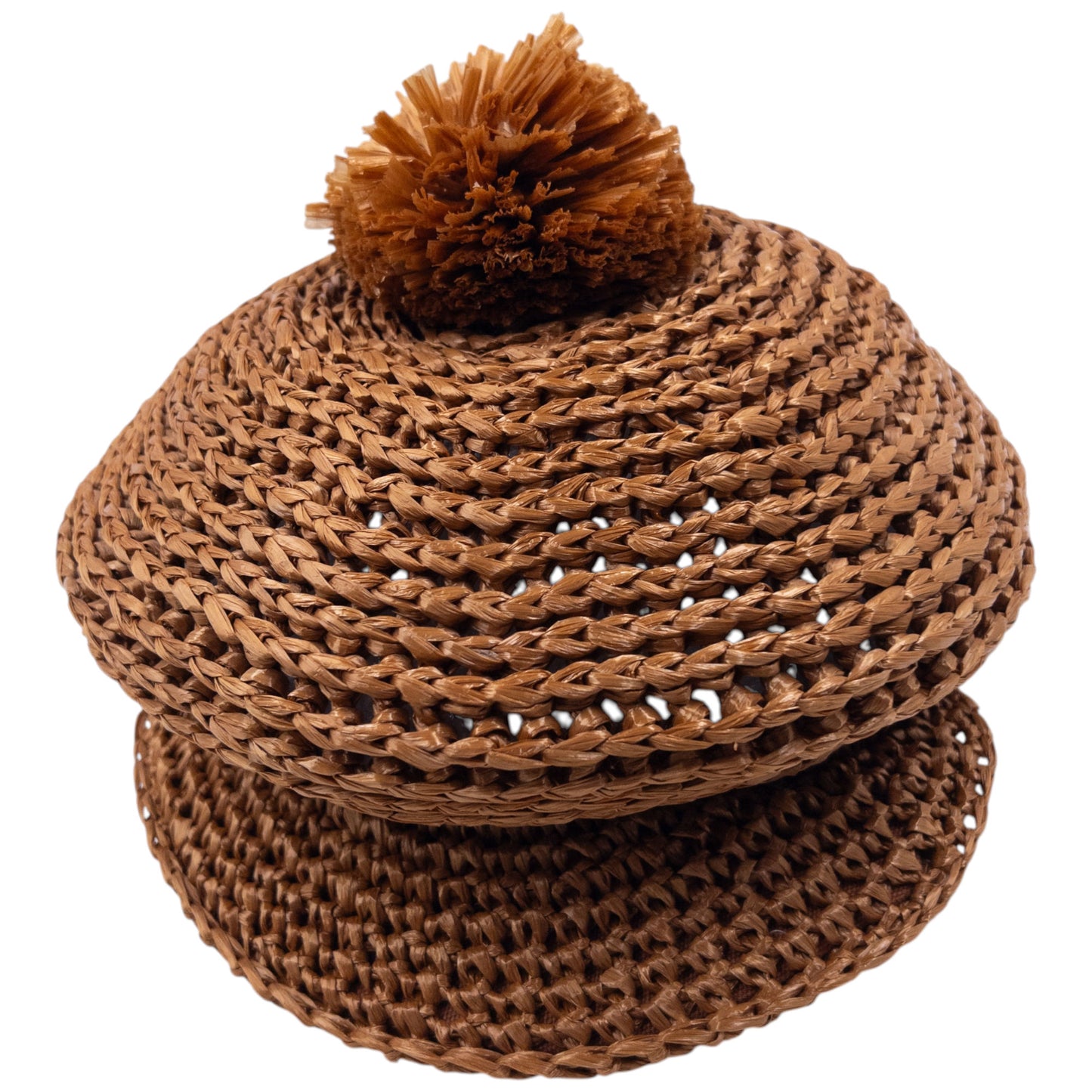 Vintage 2012 Burberry Prorsum Runway Wicker Pompom Hat