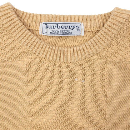 Vintage 90s Burberry Embroidered Knit Jumper Size M