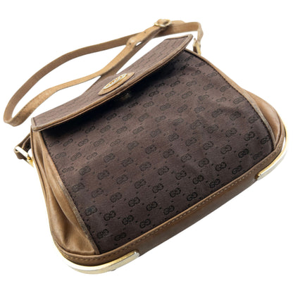 Vintage Gucci Monogram Leather Crossbody Bag