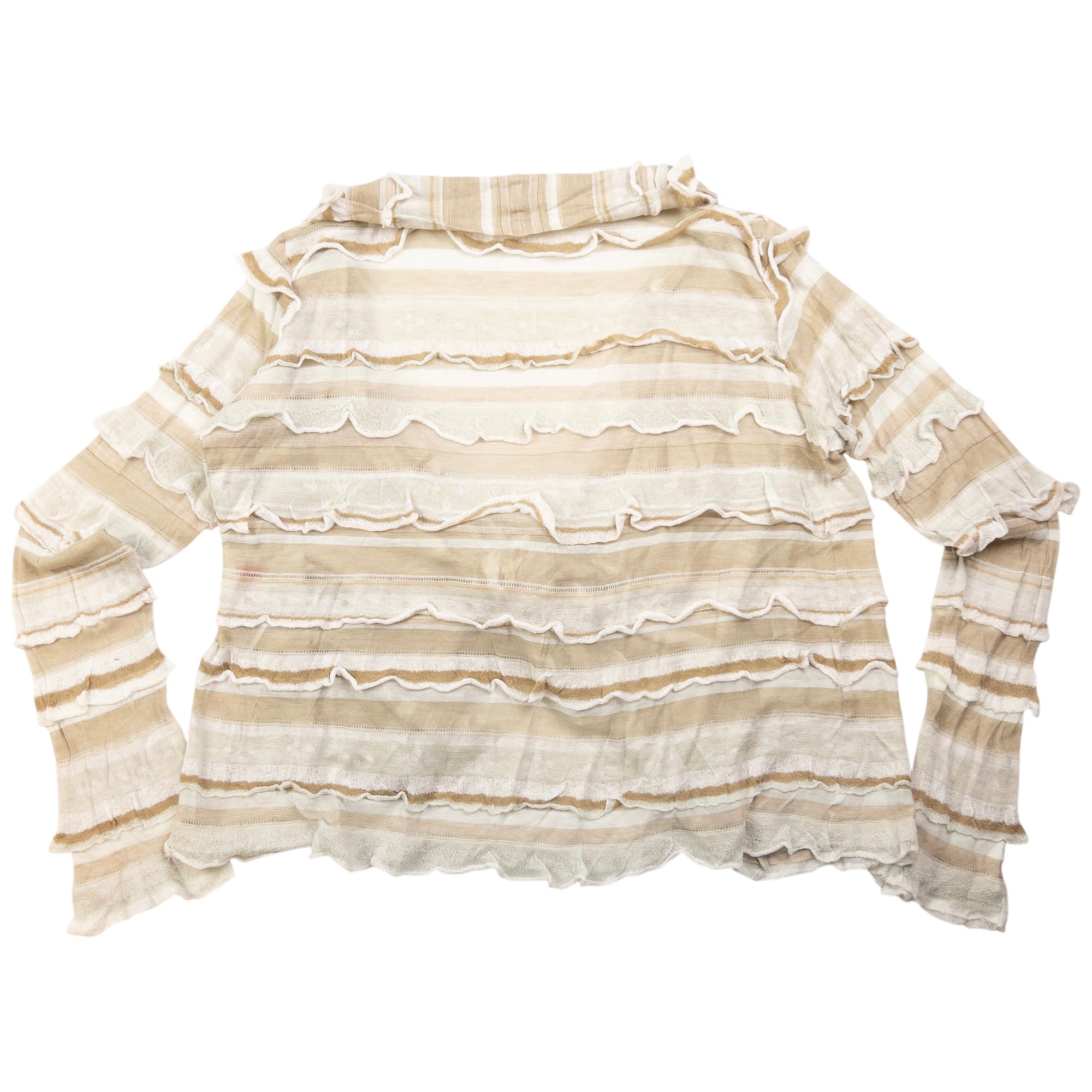 Vintage Haat By Issey Miyake Layered Frill Wrap Cardigan Womens Size S