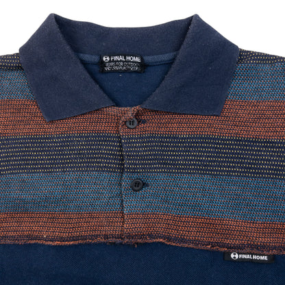 Vintage 2000s Final Home By Issey Miyake Striped Polo Shirt Size XS