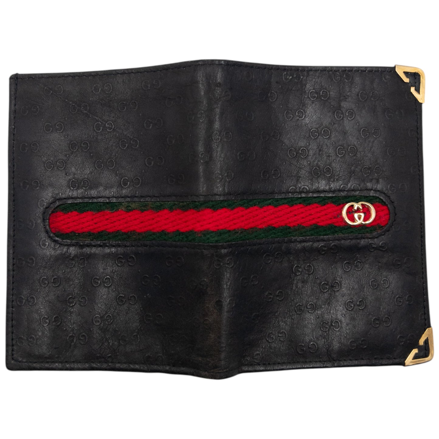 Vintage 80s Gucci Monogram Leather Wallet