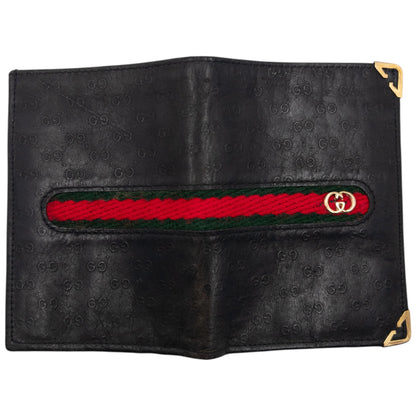 Vintage 80s Gucci Monogram Leather Wallet