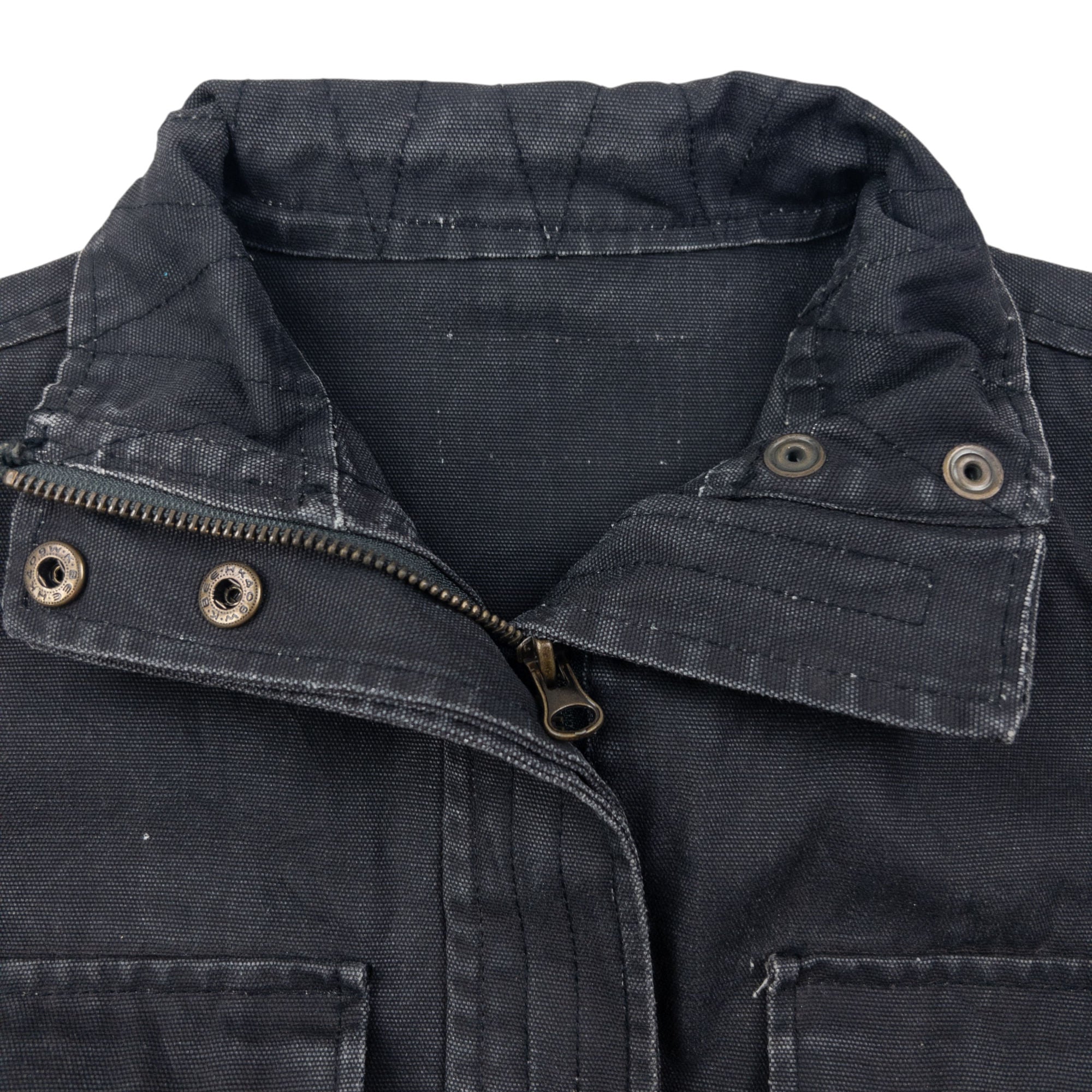 Vintage 2000s PPFM Zip Up Denim Cargo Jacket Size M