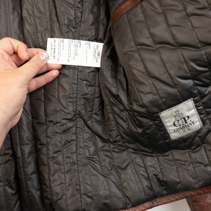 Vintage 2009 CP Company Zip Up Leather Jacket Size S