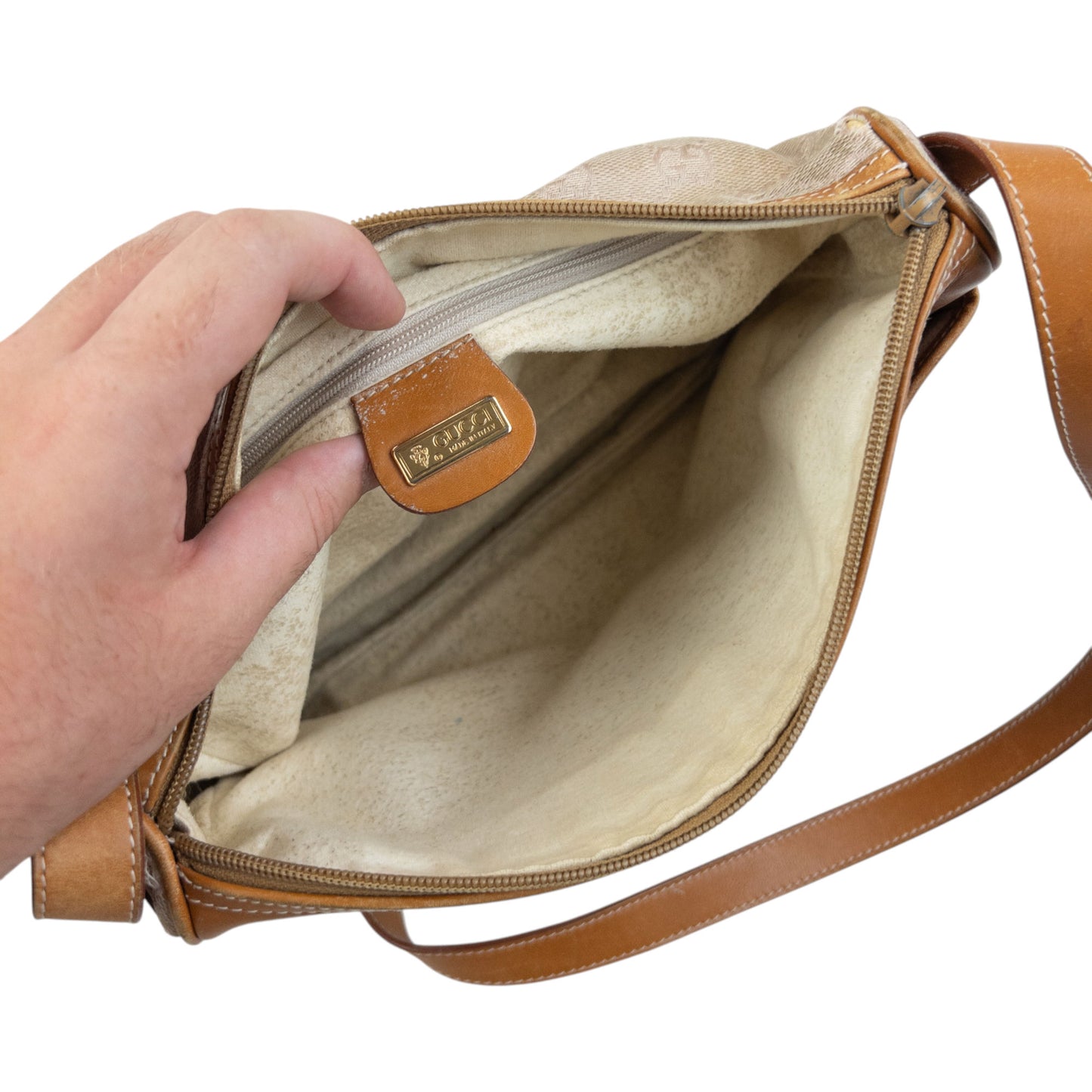 Vintage 80s Gucci Monogram Crossbody Bag