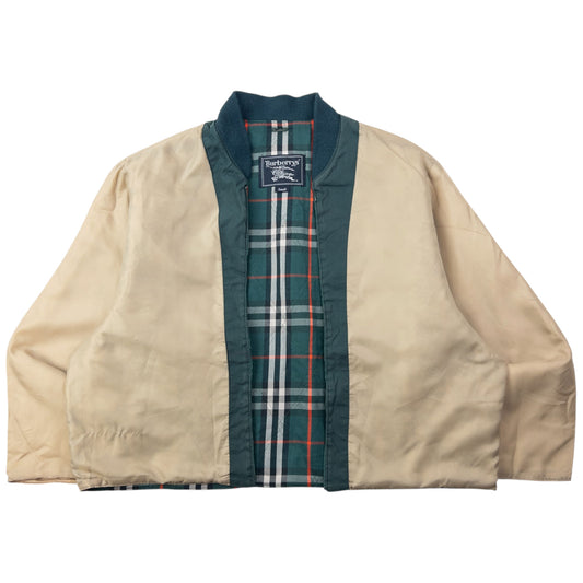 Vintage 90s Burberry Nova Check Lined Cropped Jacket Womens Size S