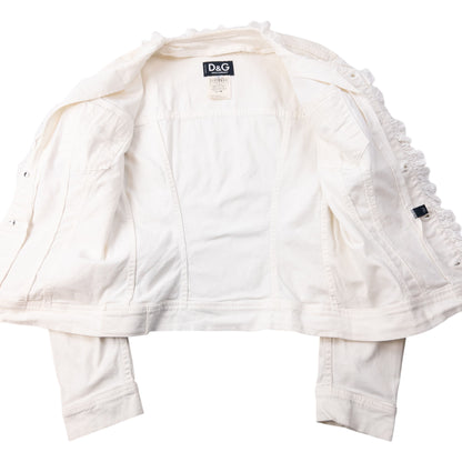 Vintage 2000s Dolce & Gabbana Lace Trim Jacket Womens Size S