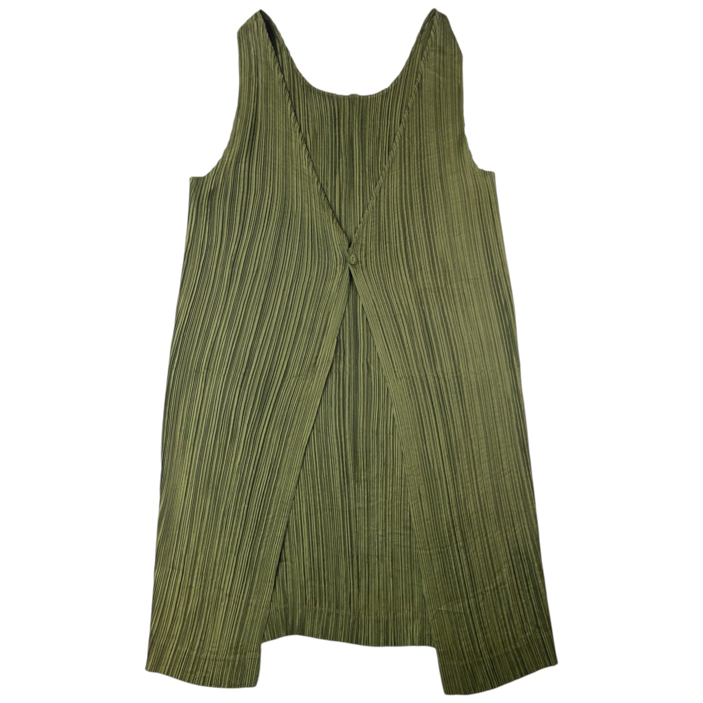 Vintage 90s Issey Miyake Pleated Longline Vest Dress Womens Size M
