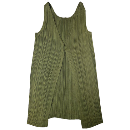 Vintage 90s Issey Miyake Pleated Longline Vest Dress Womens Size M