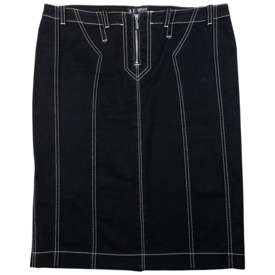 Vintage Armani Jeans Denim Skirt Womens Size W32