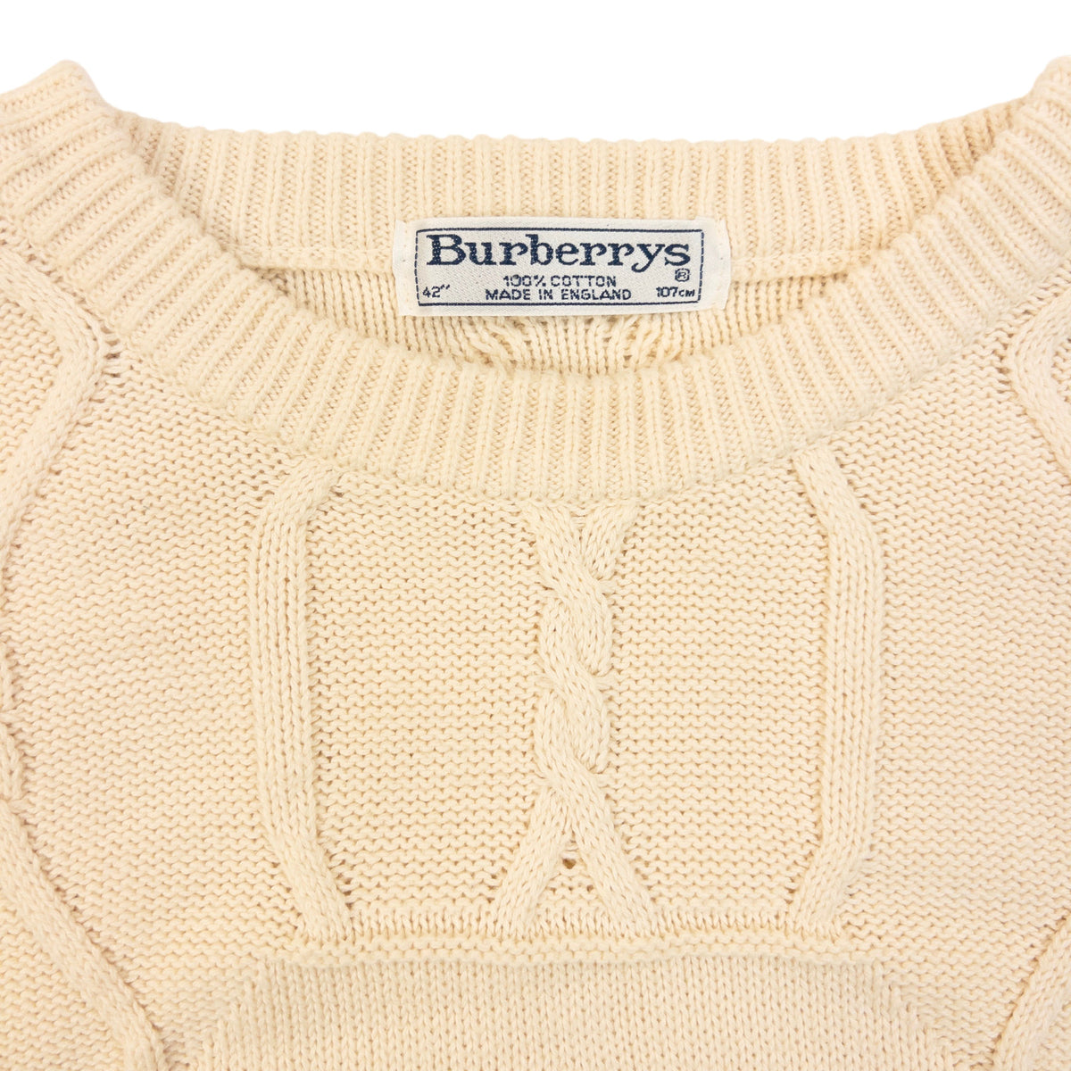 Vintage 90s Burberry Embroidered Knit Jumper Size L