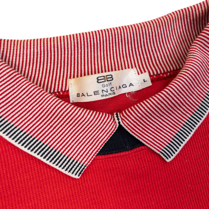 Vintage 90s Balenciaga Polo Sweatshirt Size M