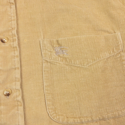 Vintage Burberry Corduroy Long Sleeve Button Up Shirt Size L