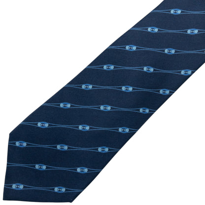 Vintage 90s Gucci Striped Monogram Silk Tie